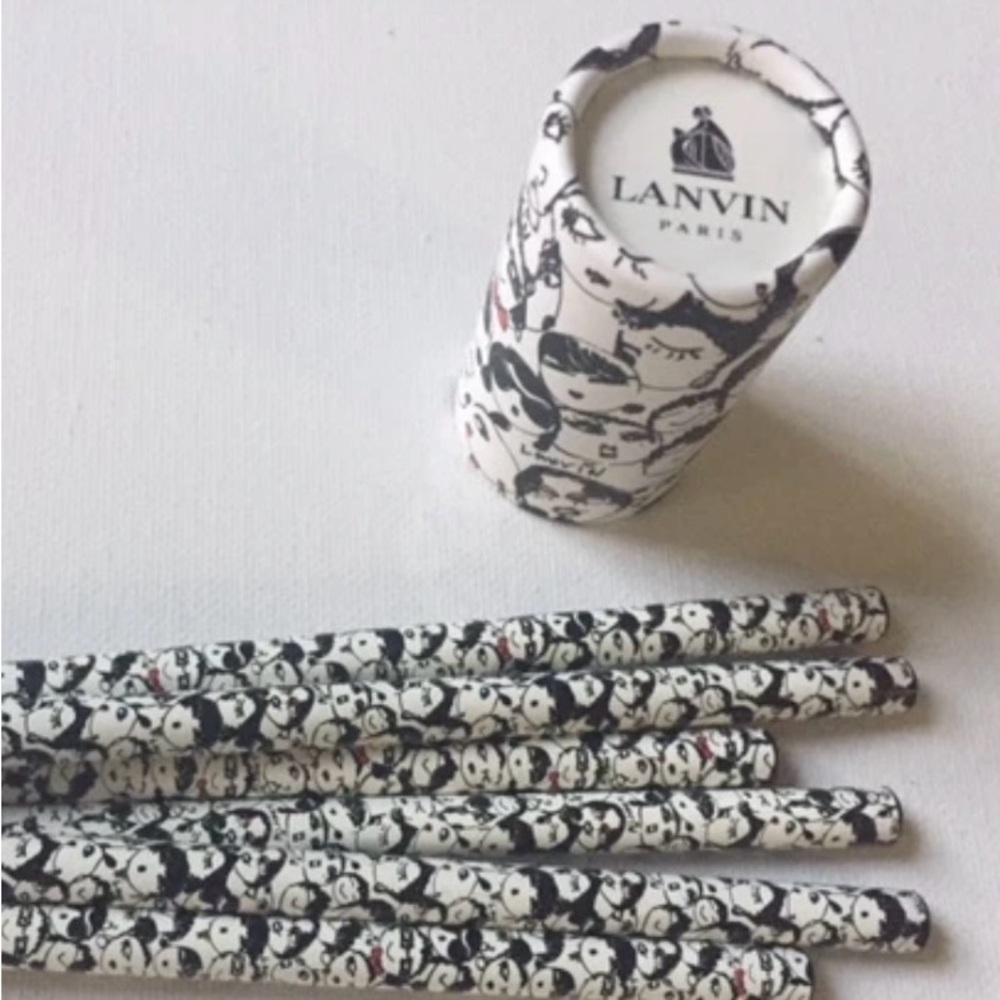 New Lanvin Pencil Set/ Case Designed by Alber Elbaz black and white